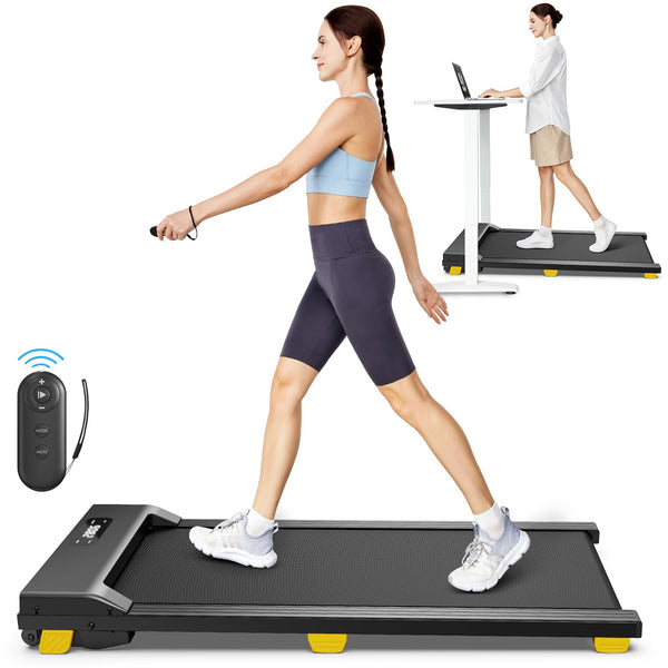 Walking Treadmills for Home, Compact Walking Pad with 38x90cm Running Area, Shock Absorption, Remote Control and LED Display