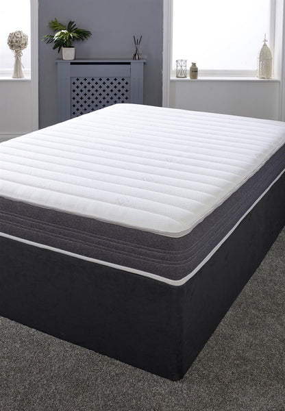 Extreme Comfort Sirocco Airflow Grey 18cms Deep Hybrid Spring & Memory Fibre Mattress, 4ft Small Double (4ft x 6ft3, 120cm x 190cm)