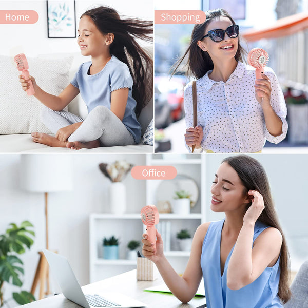 SMARTDEVIL Desk Fan, 3 Speeds Mini Desktop USB Desk Fan, 360° Adjustment Small Personal Table Fan for Home Office Car Outdoor Travel (Black)