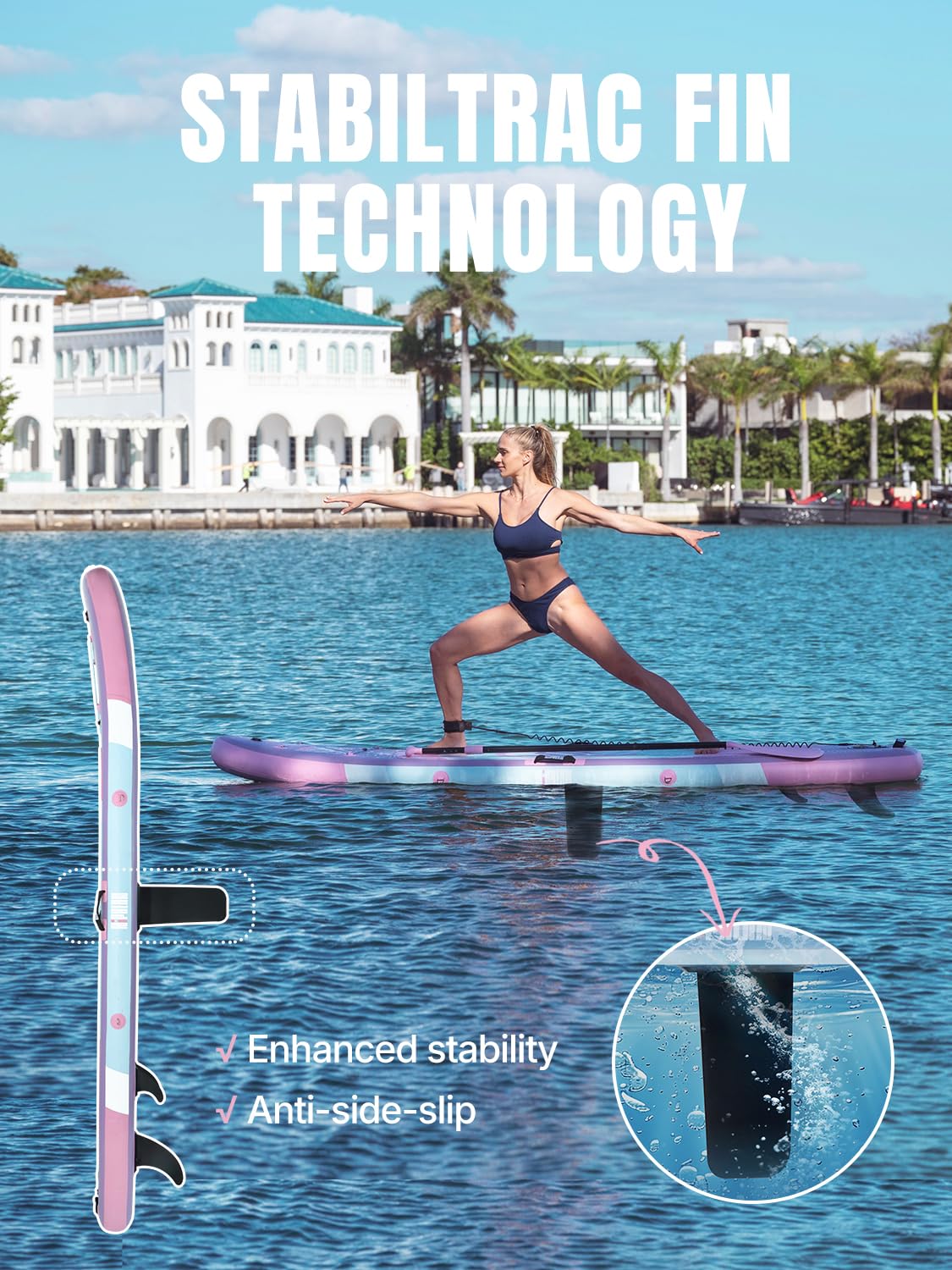 Niphean Inflatable Paddle Board with Stable Wing and Durable SUP Accessories, 10' Stand up Paddle Boards for Adults & Youth, Idea for Stand up Paddleboarding Beginner, Versatile Yoga Paddle Board