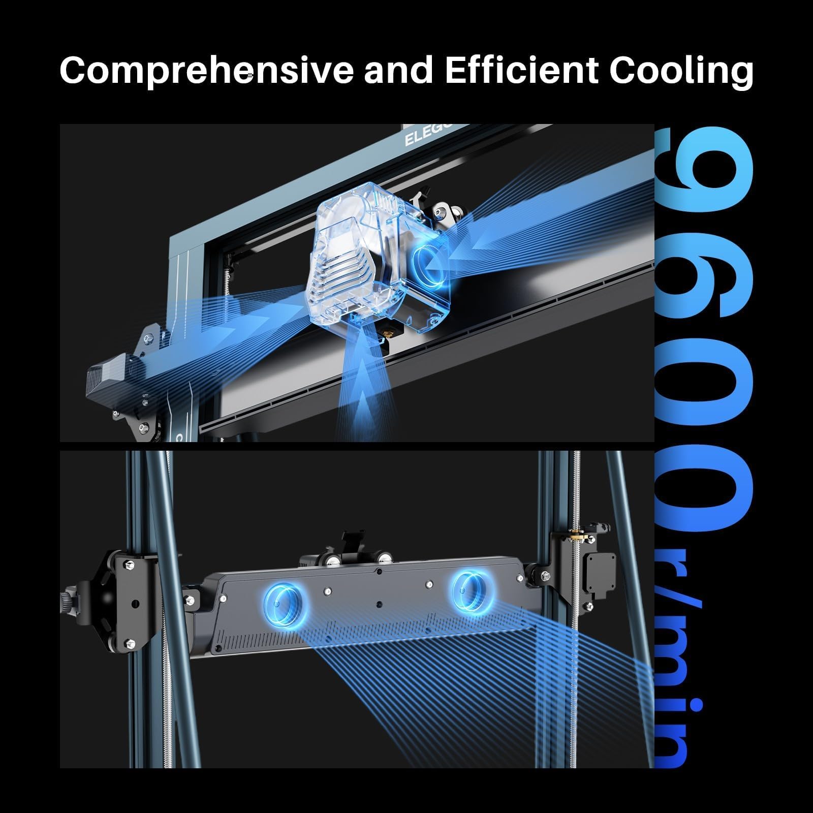 ELEGOO Neptune 4 3D Printer, 500mm/s High-Speed Fast FDM Printer with Klipper Firmware, Auto Leveling and Direct Extruder, Easy Assembly for Beginners, 225x225x265mm Printing Size