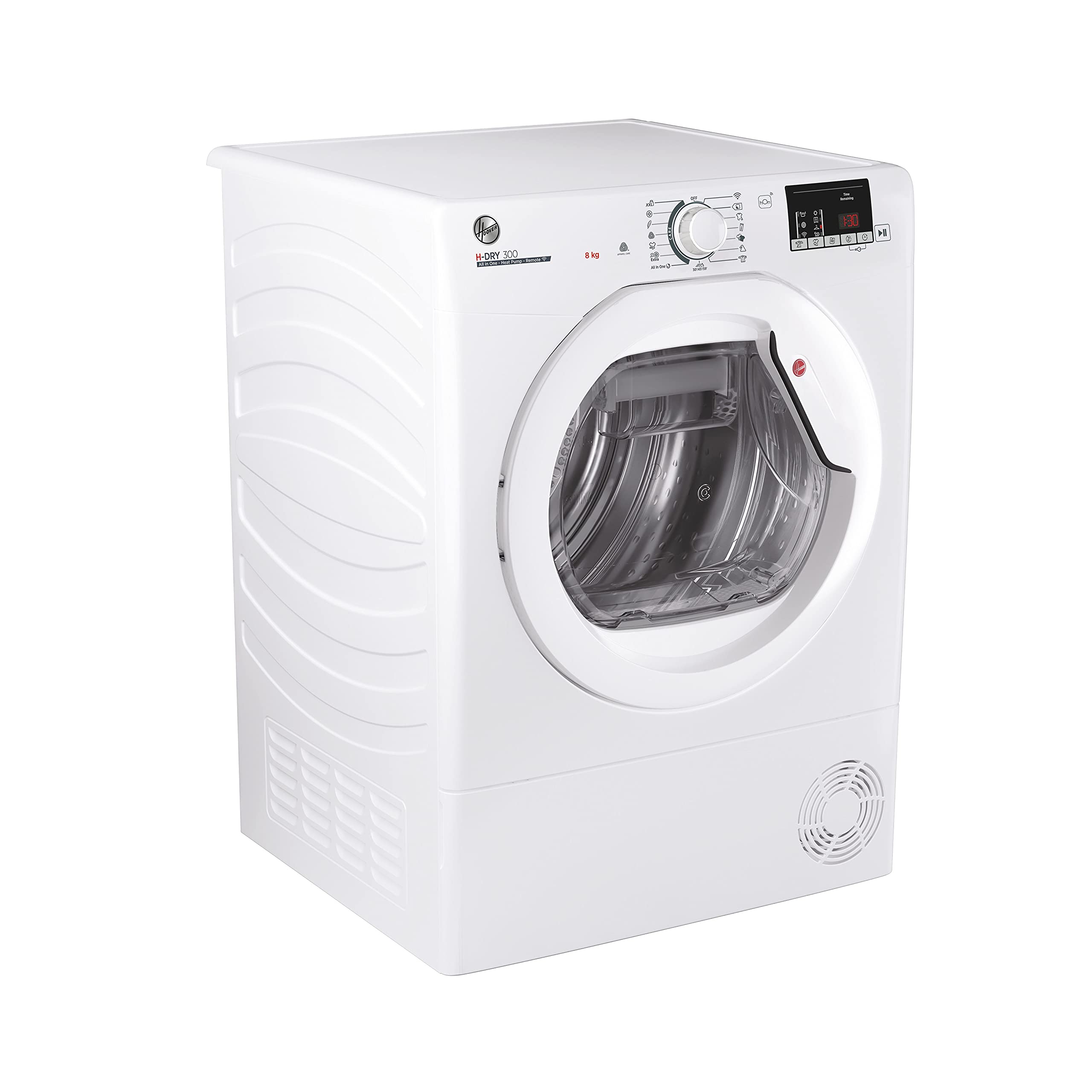 Hoover H-DRY 500 Heat Pump Tumble Dryer, 9 Kg, Class A++, Wi-Fi + Bluetooth, Four Drying Levels, Eco-Power Inverter Motor, Advanced Care, White, 59.6x60.4x85 cm - NDE H9A2TCE-80