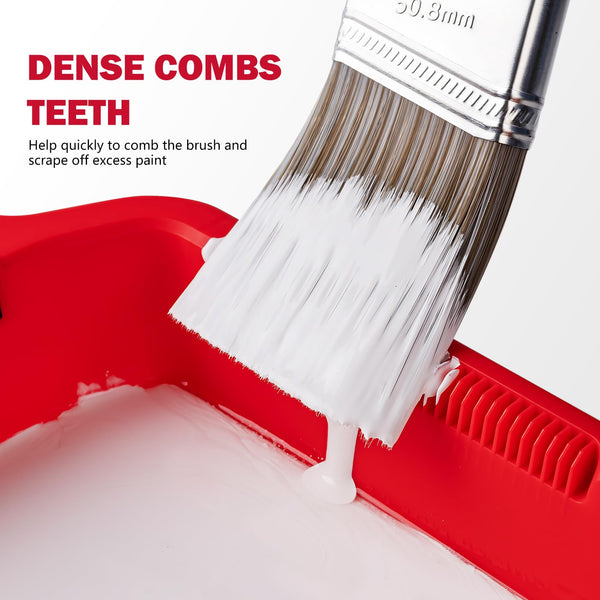 Mister Rui 10 pcs Paint Roller Set, 9" Microfiber Paint Rollers Kit, 9" Microfiber Paint Roller Set with Frame, Paint Rollers and Trays Set, Paint Brush for Walls & Ceilings