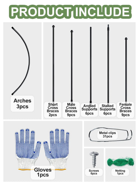 7 Feet Garden Arch Trellis for Climbing Plants, Kalolary Extra Tall Garden Tunnel Trellises Metal Squash Arbors Plant Support for Climbing Vines