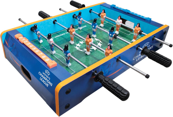 UEFA Women's Champions League 20-Inch Mini Table Football - UWCL Officially Licensed Merchandise, Compact Design, Family Entertainment, Sturdy Build Quality, Suitable for Kids & Adults
