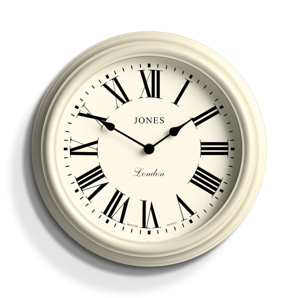 Jones Clocks Venetian wall clock | Classic round clock | 30cm | White | Roman numerals | Traditional design ideal for kitchen, living room or bedroom