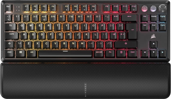 CORSAIR K70 MAX RGB Magnetic Mechanical Wired Gaming Keyboard – MGX Adjustable Switches, Simultaneous SOCD and Rapid Trigger, PBT Double-Shot Keycaps, Sound Dampening, 8000Hz Polling, QWERTY UK, Black