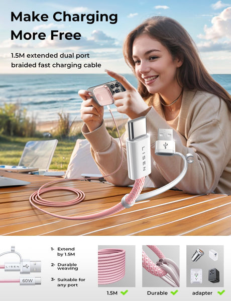 LISEN Travel Magsafe Wireless Charger for iPhone 16 Apple Watch, Mag Safecharger Charging Station Pad Portable Magnetic Charger Stand Dock Desk Accessories for iPhone 16 Pro Max 15 13 12 14 Pro iWatch