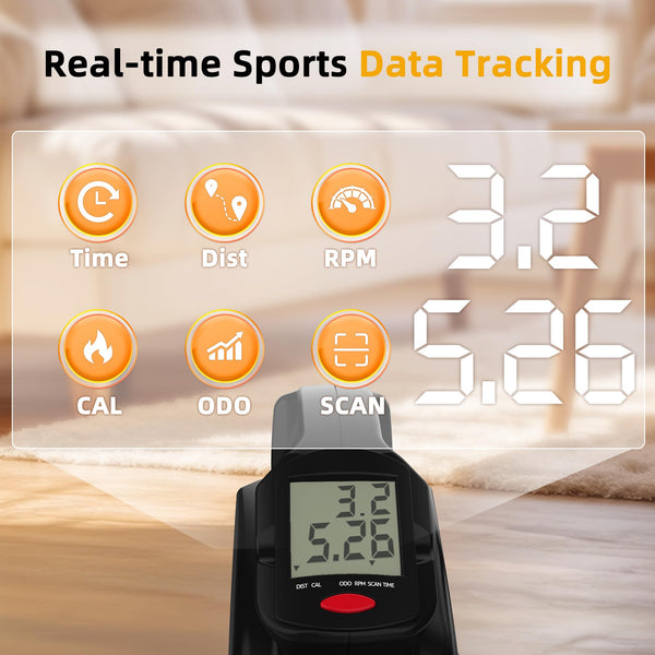 Niceday Mini Exercise Bike, Foot Pedal Exerciser, Under Desk Bike, Desk Pedal Bike, 8 Magnetic Levels Resistance, Quiet and Smooth, LCD Monitor, Pedal