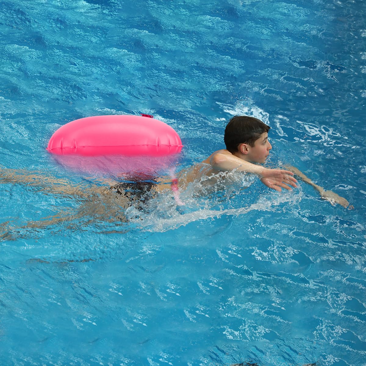 WholeFire 20L Swim Buoy Waterproof Inflatable Dry Bag Swim Safety Float for Water Sports, Open Water Swimmers, Triathletes, Kayakers and Snorkelers