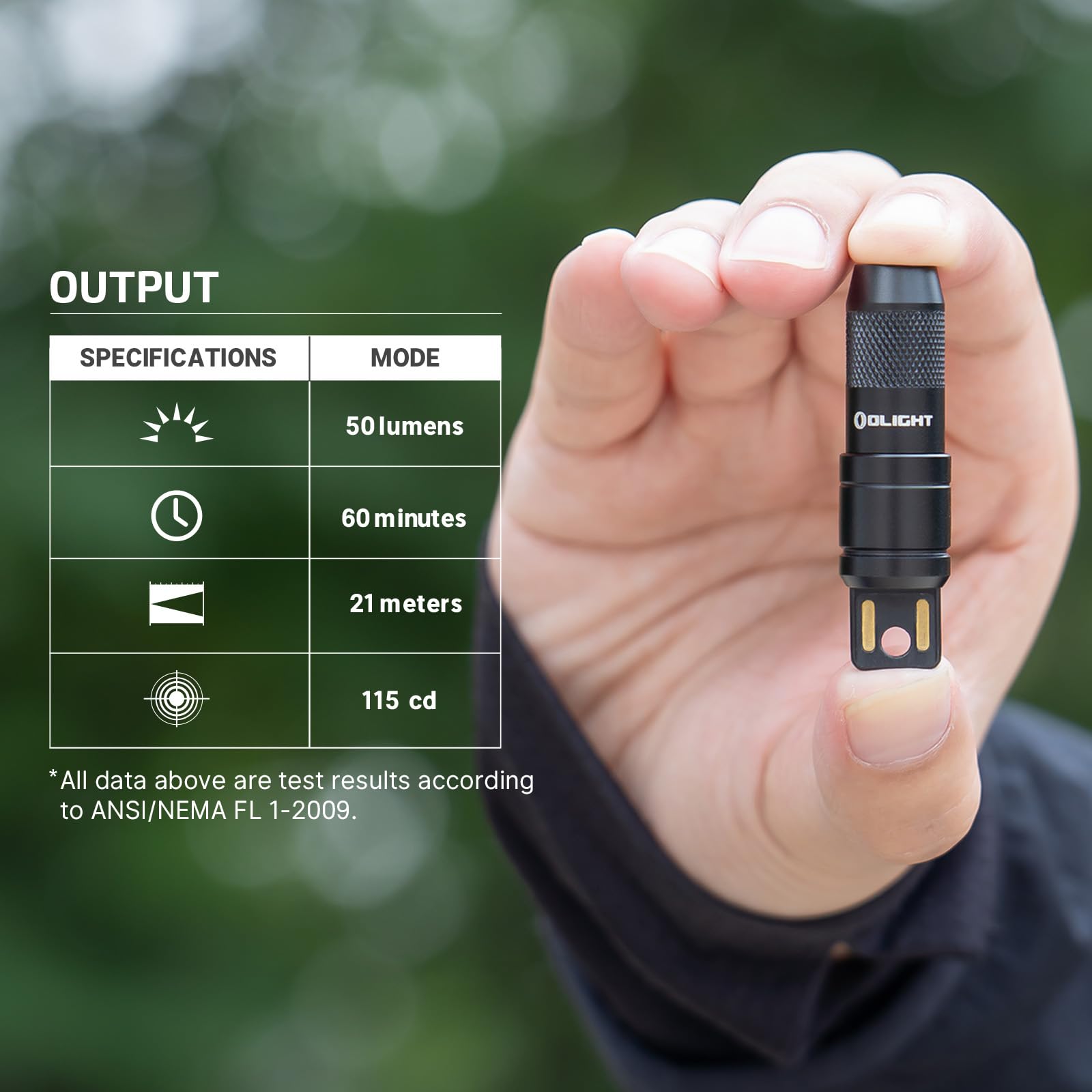 OLIGHT IMINI 2 Keychain Light 50 Lumens EDC Rechargeable Mini Torch, Magnetic Base Lamp with Integrated USB Plug, High Performance Compact LED Flashlight for Daily Carry (Dream Blue)