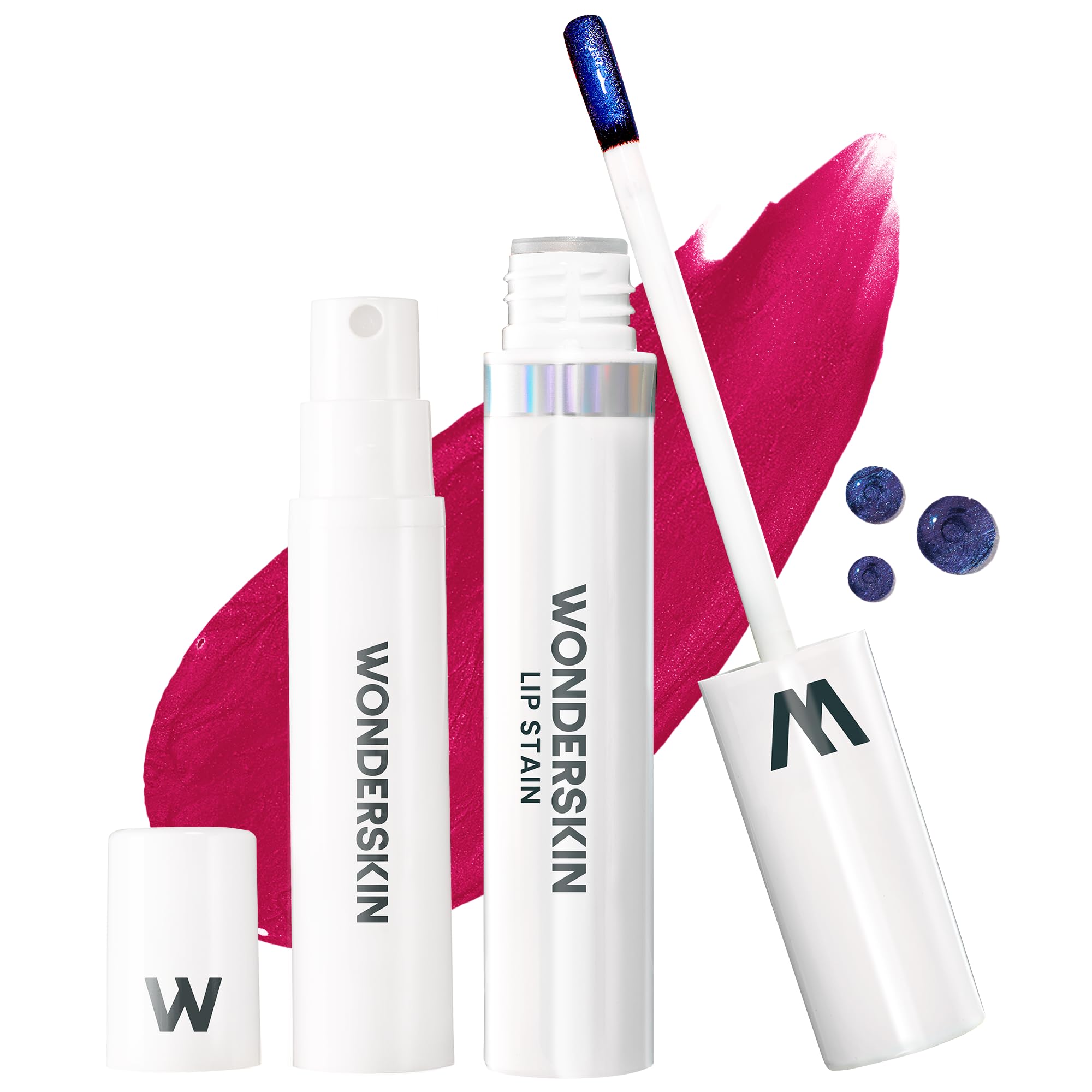 Wonderskin Wonder Blading All Day Lip Stain Peel Off Masque and Reveal Kit - Long Lasting, Waterproof Nude Lip Tint, Transfer Proof Natural Makeup Stain Kit (Whimsical)