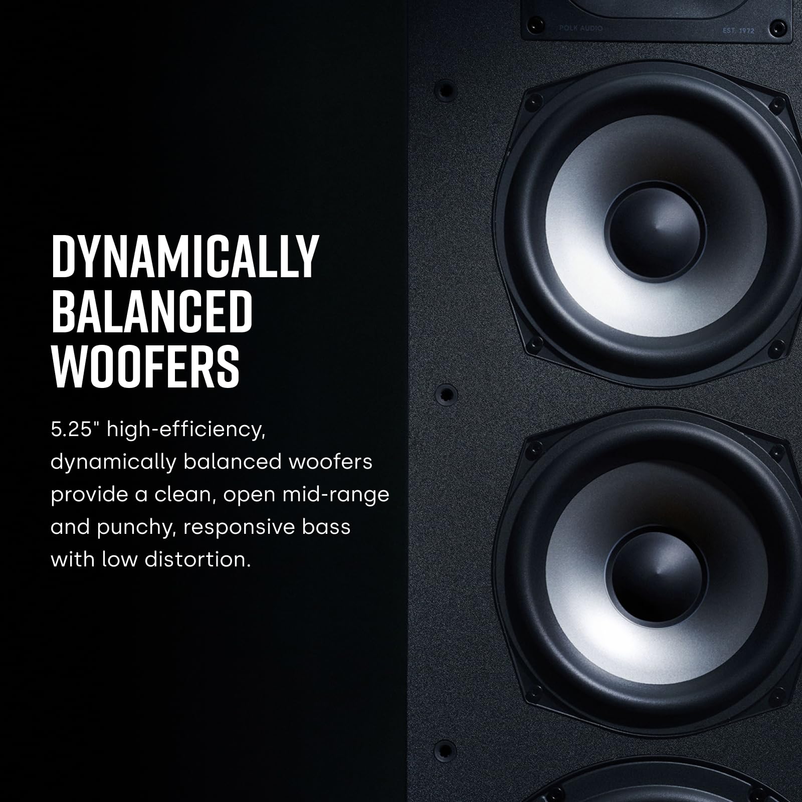 Polk Audio Polk Monitor MXT60 Compact Tower Speaker, HiFi and Home Cinema Speaker, Hi-Res Certified, Dolby Atmos and DTS:X Compatible (1 piece)