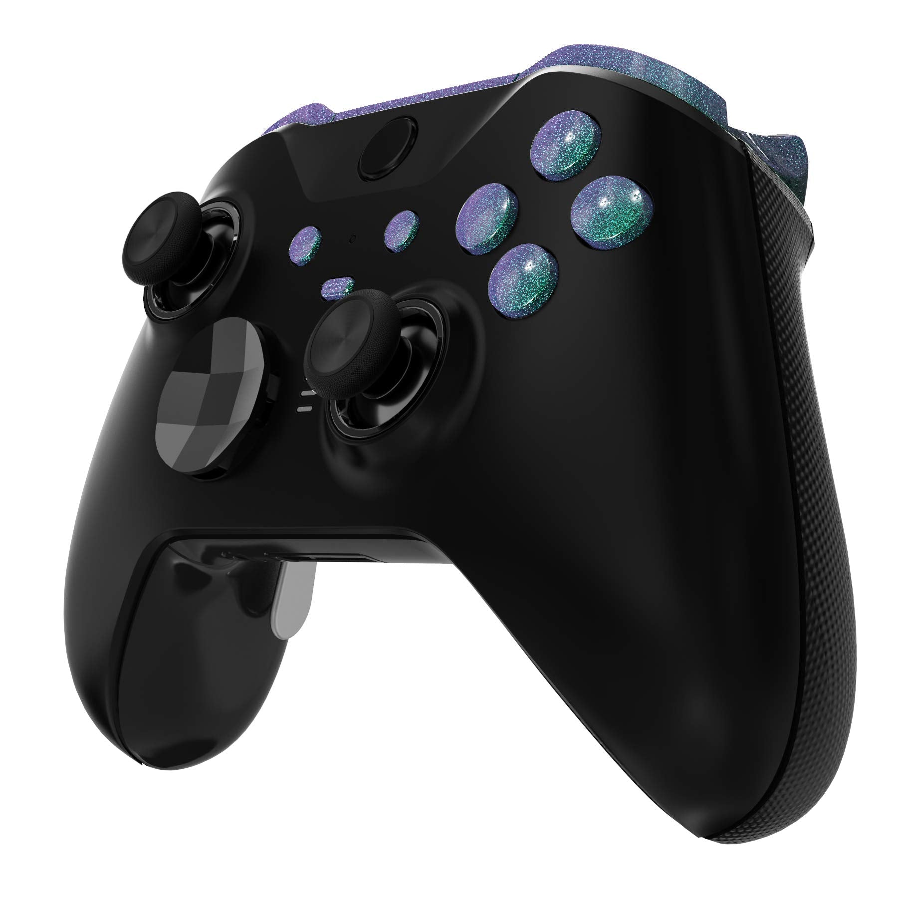 eXtremeRate Chameleon Purple Blue Buttons for Xbox One Elite Series 2 Controller, LB RB LT RT Bumpers Triggers ABXY Start Back Sync Profile Switch Keys for Xbox Elite Series 2 Core Controller