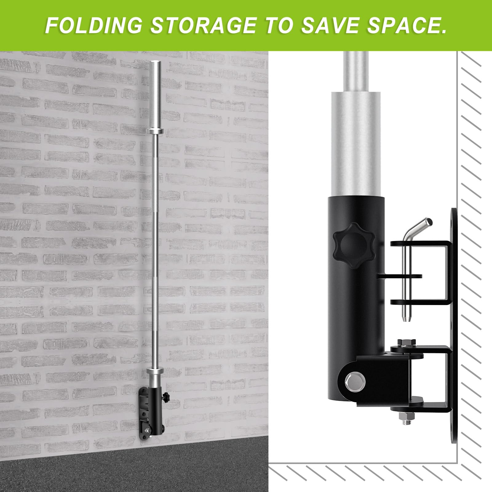 Kipika Heavy-Duty Wall-Mounted Landmine Attachment: 2-Inch Olympic Bar Compatible, Swiveling T-Bar Row Platform for Ultimate Home Gym Workouts