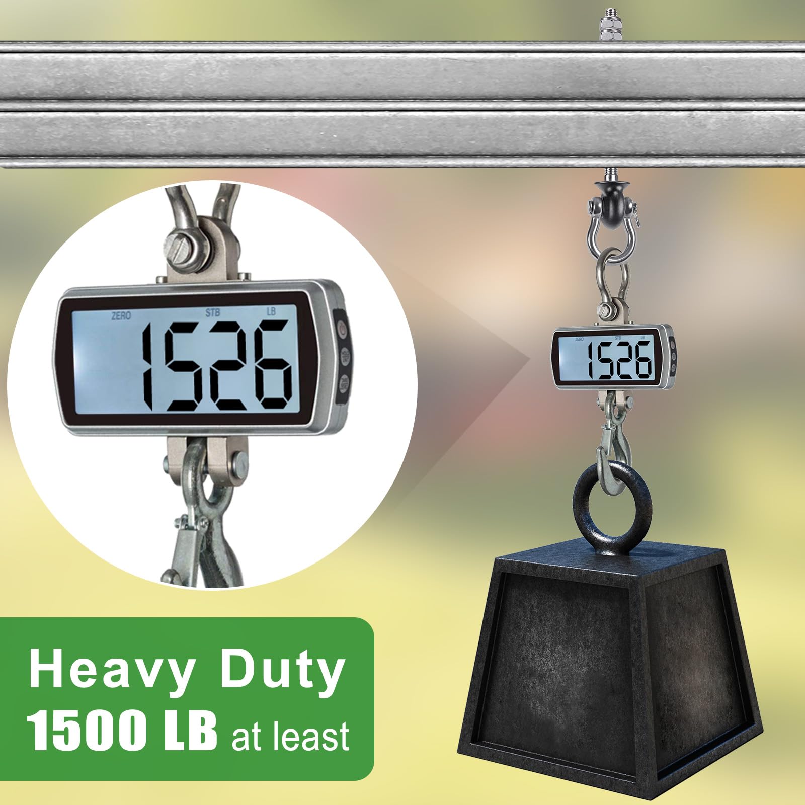 Dolibest 6pcs Swing Hanger, Heavy Duty Hammock Hook M8 Hanging Chair Screw Eye Bolt 245mm Swivel Ceiling Beam Mounting Bracket for Yoga Rope/Aerial