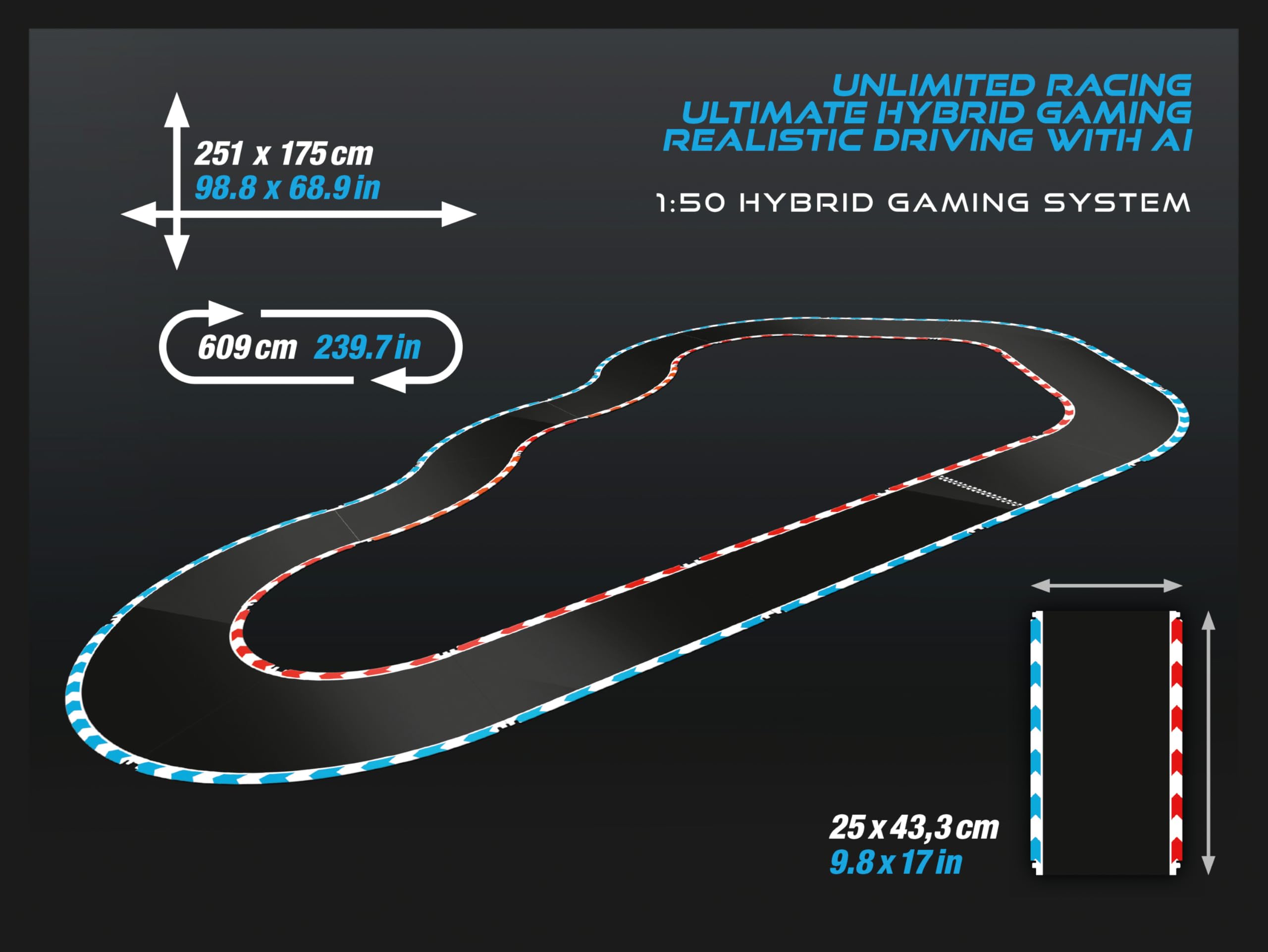 Carrera Hybrid 50050002 "Devil Drivers" Porsche 911 GT3 R 1:50 Scale AI-Supported Race System with Working Lights & USB-C Charging