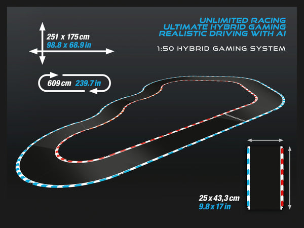 Carrera Hybrid 50050002 "Devil Drivers" Porsche 911 GT3 R 1:50 Scale AI-Supported Race System with Working Lights & USB-C Charging
