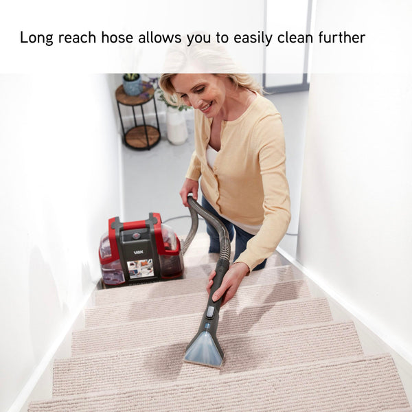 Vax CDCW-CSXA SpotWash Duo Spot Cleaner, Car, Upholstery, Sofa Carpet Cleaning Machine, Included Pet Tool & Solution Removes Spills & Stains, Portable and Compact Design, 1 Liter, Grey/Blue