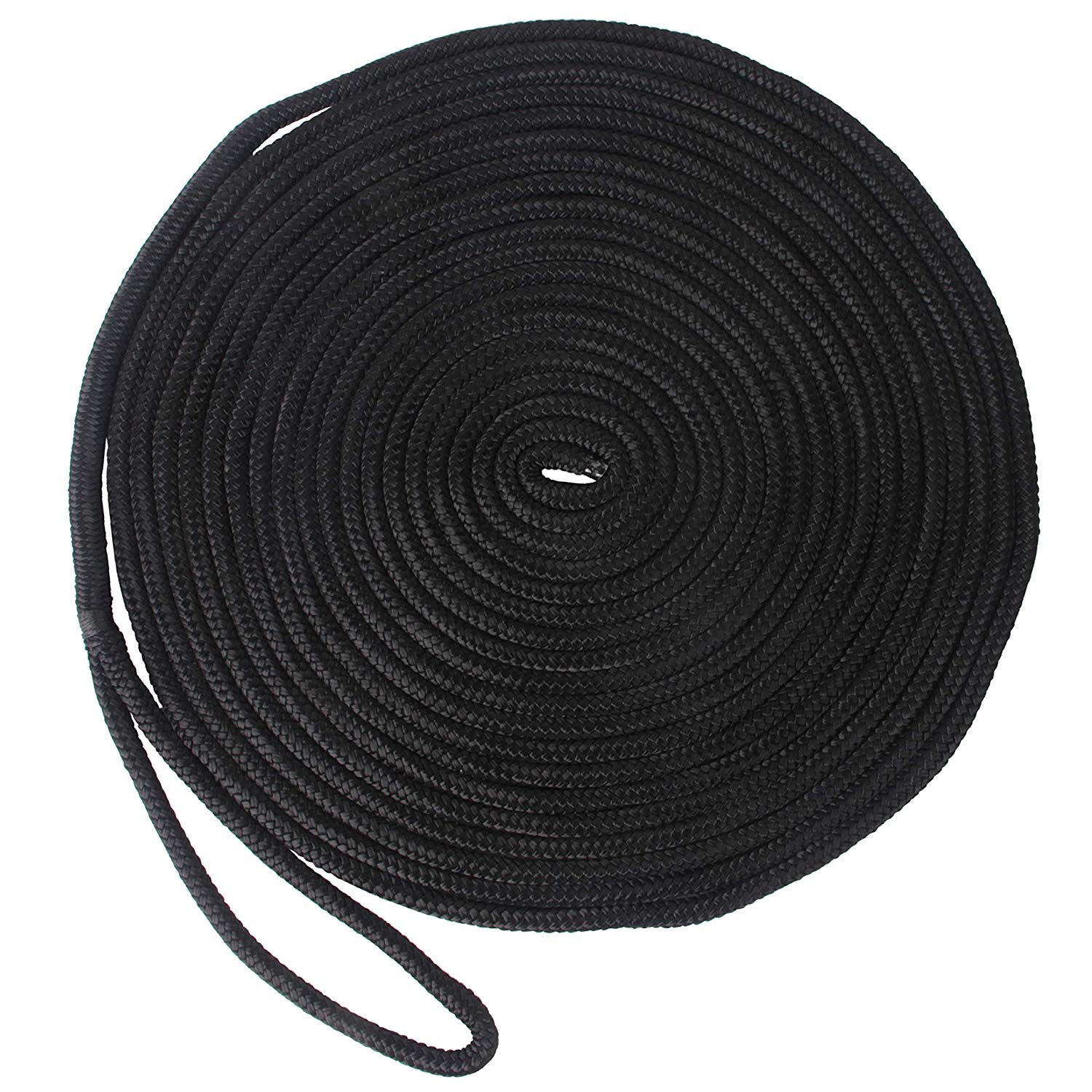 JSHANMEI Dock Lines Rope-2pack 25FT Double Braided Boat Docking Lines Mooring Lines with 12inch Eyelet Anchor Line Boat Equipment(Dia:1/2"-2pcs)