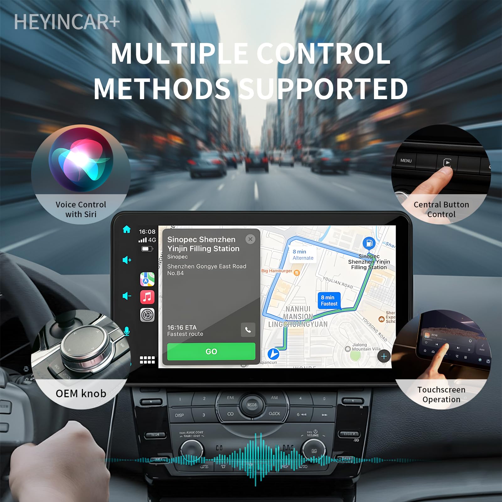 HEYINCAR+ 2025 Wireless CarPlay Adapter UK, Effortlessly Convert Wired to Wireless CarPlay, Compatible with iPhone iOS 10+ & Android Auto, Mini & Stable Car Play Wireless
