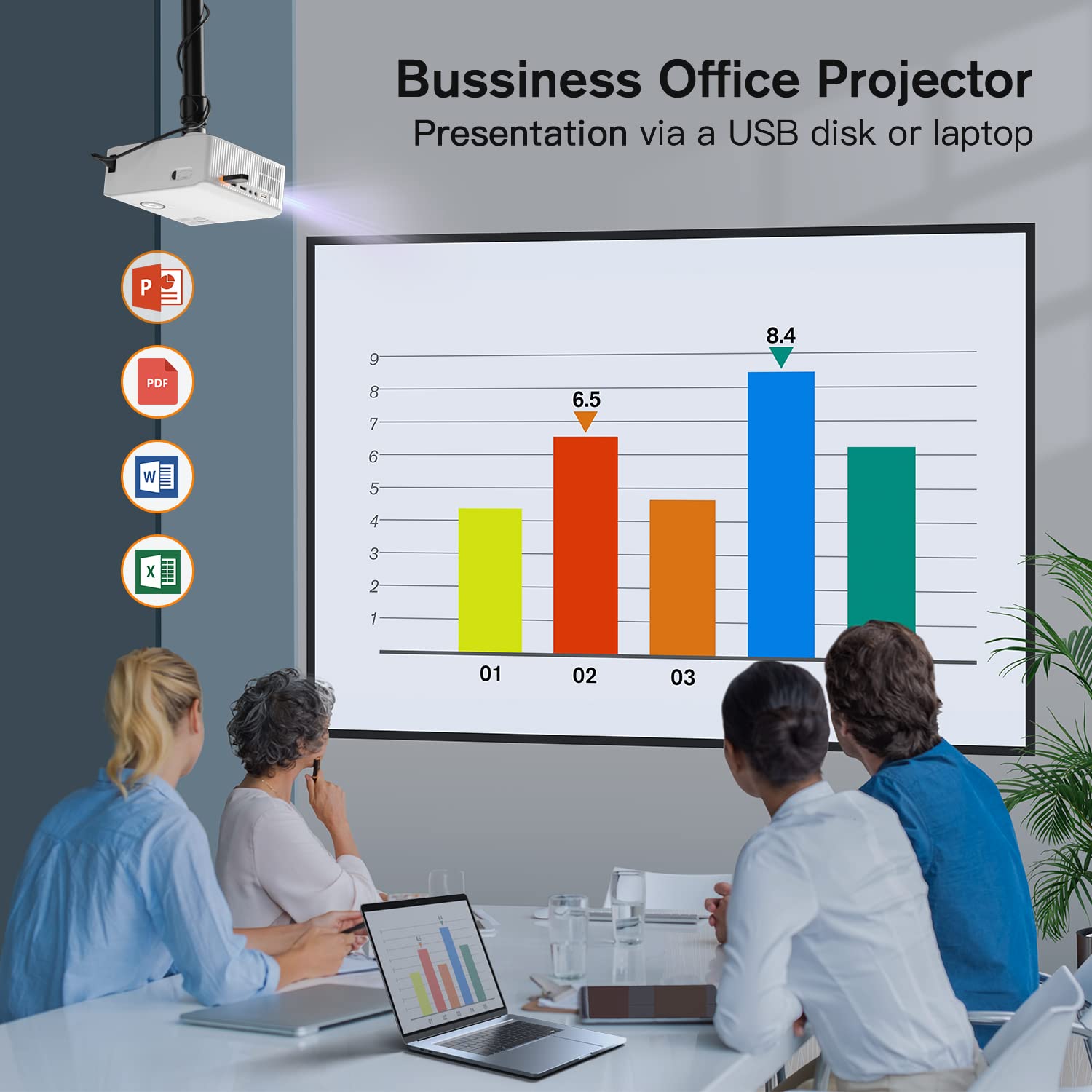 [Official Netflix Certified & Auto Focus] Smart Projector 4K Support, XuanPad Mini Projector for Bedroom, 800 ANSI, Auto Keystone, 3D Stereo Sound WiFi Bluetooth Projector with 360°Adjustable Stand