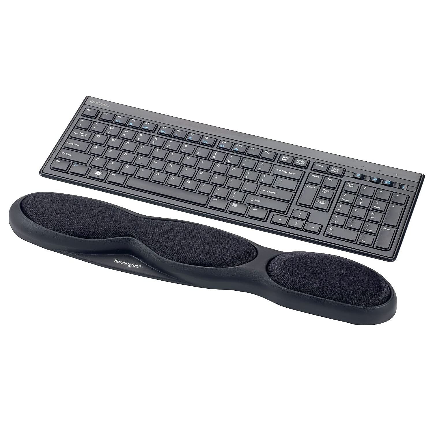Kensington Keyboard Wrist Rest - Ergonomic duo gel wrist rest, compatible with full length / gaming keyboards for comfort when at computer, laptop, office, PC, home - Red/Black (62398 )