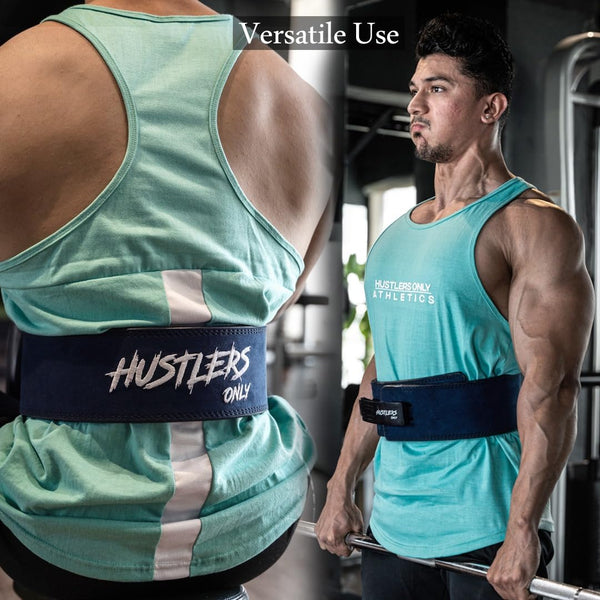 Hustlers Only Weight Lifting Belt with Lever Buckle Genuine Leather Gym Belt for Deadlift, Power Lifting, Workout Belt 10mm thickness for Back