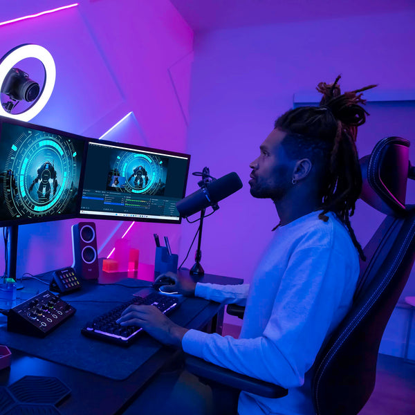 Roland BRIDGE CAST ONE Dual Bus Streaming Mixer Compact Audio Streaming Mixer For Online Gamers & Content Creators 32-Bit Hardware DSP USB-C Windows and Mac Connectivity XLR Mic Support