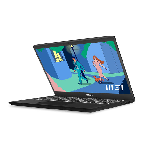 MSI Modern 15 Laptop (B7M-437UK) - (15.6" FHD IPS-Level Panel, AMD Ryzen 5 7430U, AMD Radeon Graphics, DDR IV 16GB (3200MHz), 512GB NVMe PCIe SSD, Intel WIFI 6E, Windows 11 Home Plus) - Classic Black