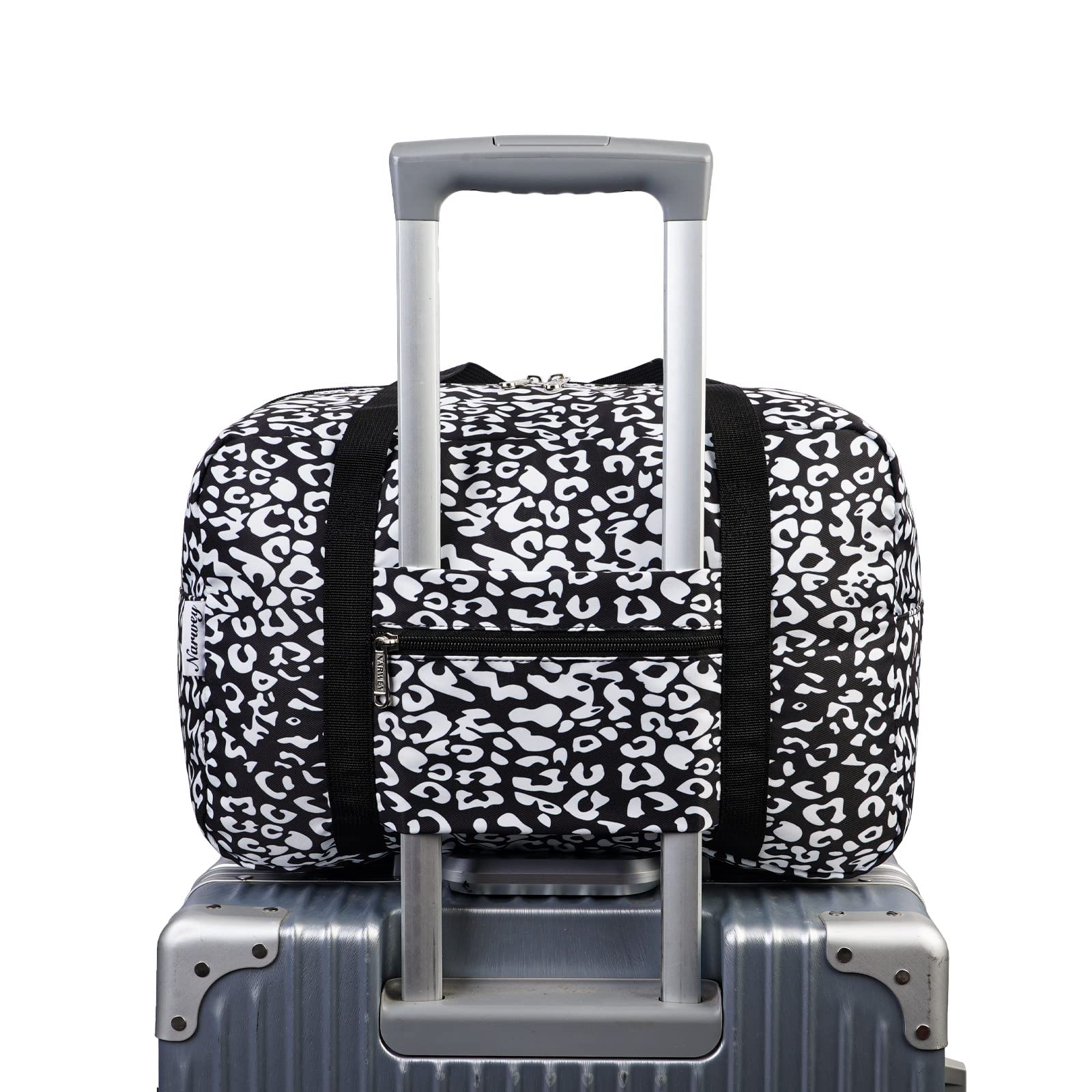 for Ryanair Airlines Cabin Bag 40x20x25 Underseat Foldable Travel Duffel Bag Holdall Tote Carry on Hand Luggage Overnight for Women and Men 20L (Black)