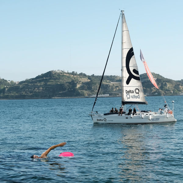 WholeFire 20L Swim Buoy Waterproof Inflatable Dry Bag Swim Safety Float for Water Sports, Open Water Swimmers, Triathletes, Kayakers and Snorkelers