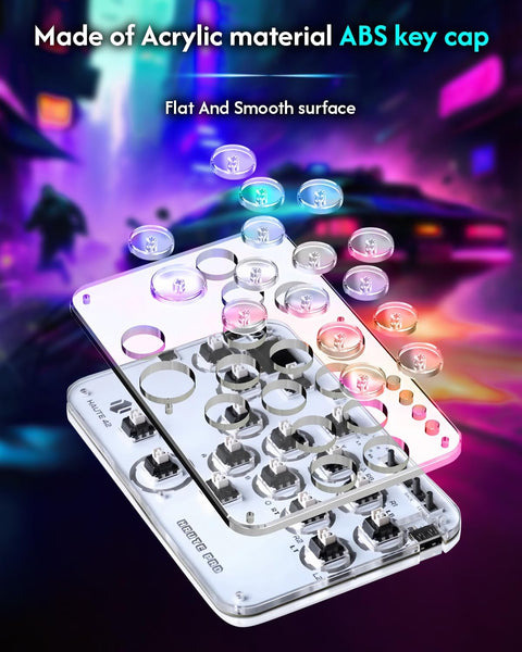 Sehawei Haute42 Arcade Stick 16Keys All-Button Gamerfinger with Custom RGB & Turbo Functions,Arcade Controller Street Fight for PC/Ps3/Ps4/Switch/Steam Game Keyboard-Supports Hot Swap & SOCD
