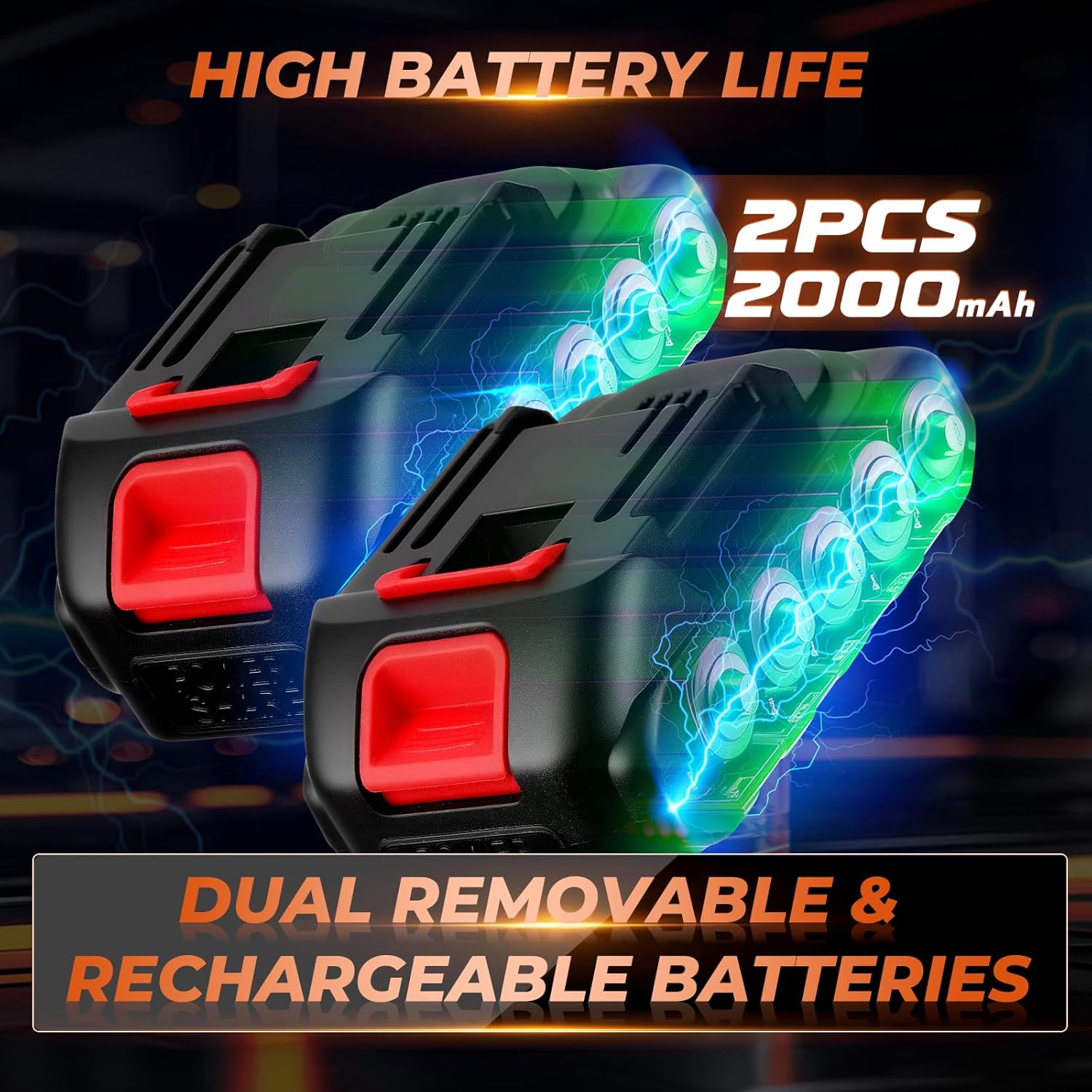 GEARLASSO 21V 260W Battery Powered Diesel Transfer Pump, Electric Fuel Transfer Pump Kit with 2000mAh Battery 12GPM Portable Cordless for Tractor Caravan Truck Boats Yachts No Hoses Included