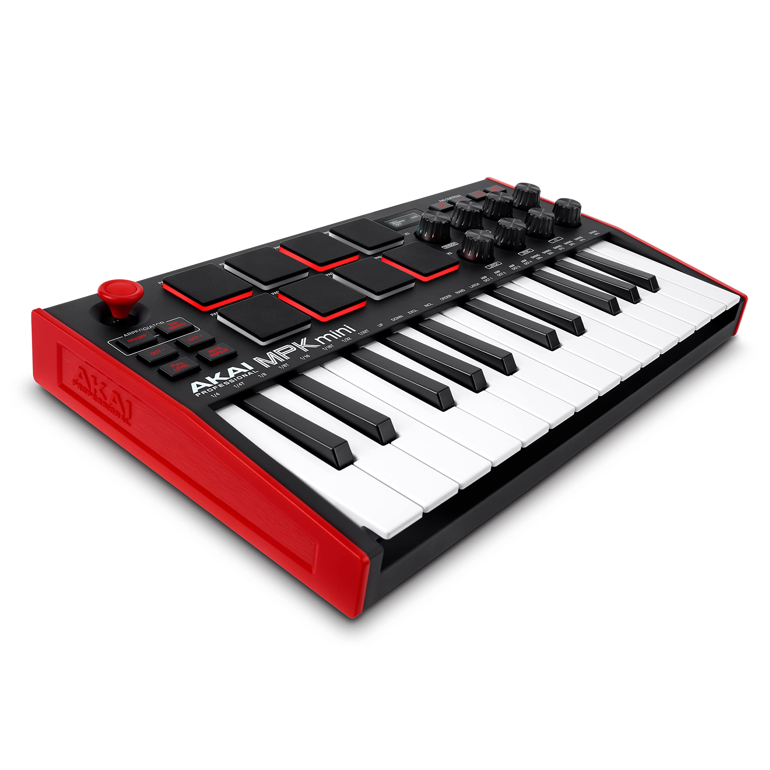 Akai Professional MPK Mini MK3 - 25 Key USB MIDI Keyboard Controller with 8 Backlit Drum Pads, 8 Knobs and Music Production Software and Native Instruments Sound Package (NKS Integration)