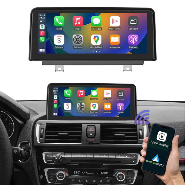 Road Top 12.3" Ultra-Narrow Touchscreen Wireless Carplay for BMW 1 & 2 Series F20/F21/F22 2013-2015 Year, Car Stereo Multimedia Radio Receiver, Support Wireless Android Auto, Mirrorlink