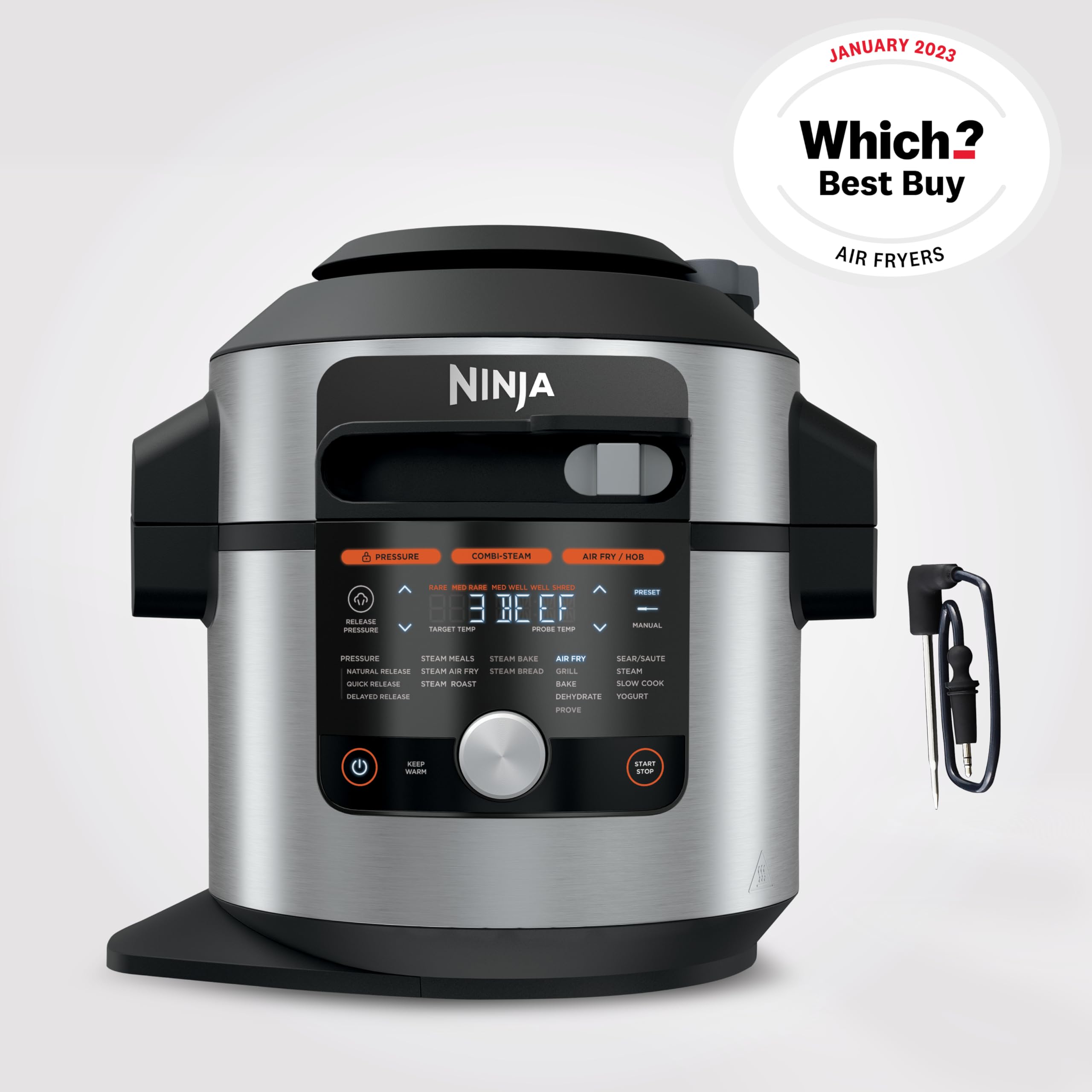 Ninja Foodi MAX 14-in-1 SmartLid Multi Cooker, 7.5L Electric Pressure Cooker & Air Fryer, Combi-Steam, Slow Cook, Bake, Grill, Copper/Black Amazon Exclusive OL650UKCP