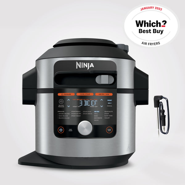 Ninja Foodi MAX 14-in-1 SmartLid Multi Cooker, 7.5L Electric Pressure Cooker & Air Fryer, Combi-Steam, Slow Cook, Bake, Grill, Copper/Black Amazon Exclusive OL650UKCP