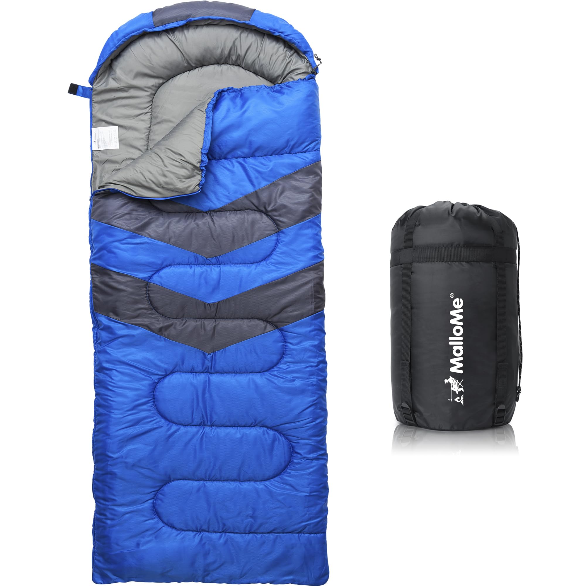 MalloMe Sleeping Bags for Adults & Kids Sleeping Bag 3-4 Season - Ultralight Backpacking Sleeping Bag Cold Weather & Warm, Lightweight Compact, Single Adult Girls Boys Winter Sleep Camping Accessories