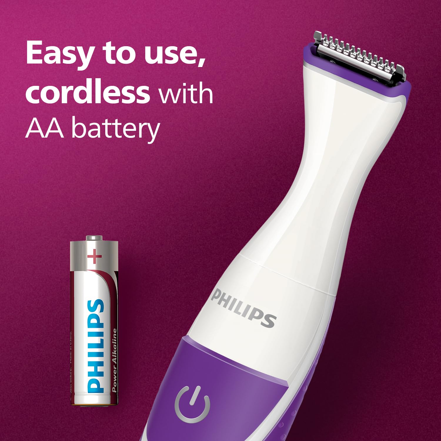 Philips BRT383/15 BikiniGenie Trimmer, Purple