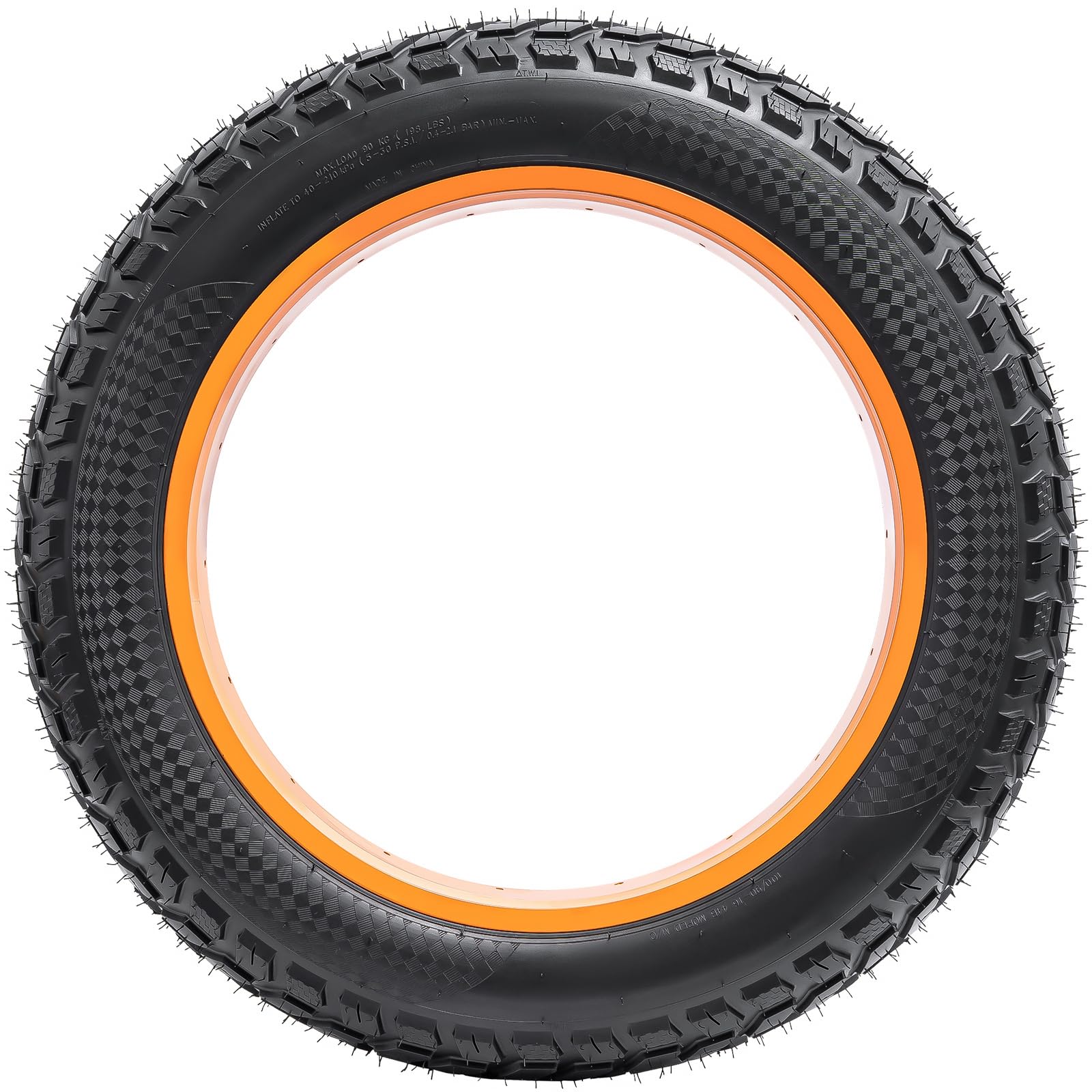 YunSCM 1-Pcs 20'' Fat E-Bike Tyre 20x4.0 ETRTO 102-406 with 20 inch Heavy Duty Inner Tube 20x3.5/4.0 AV32mm Schrader Valve Compatible 98/100-406 Road