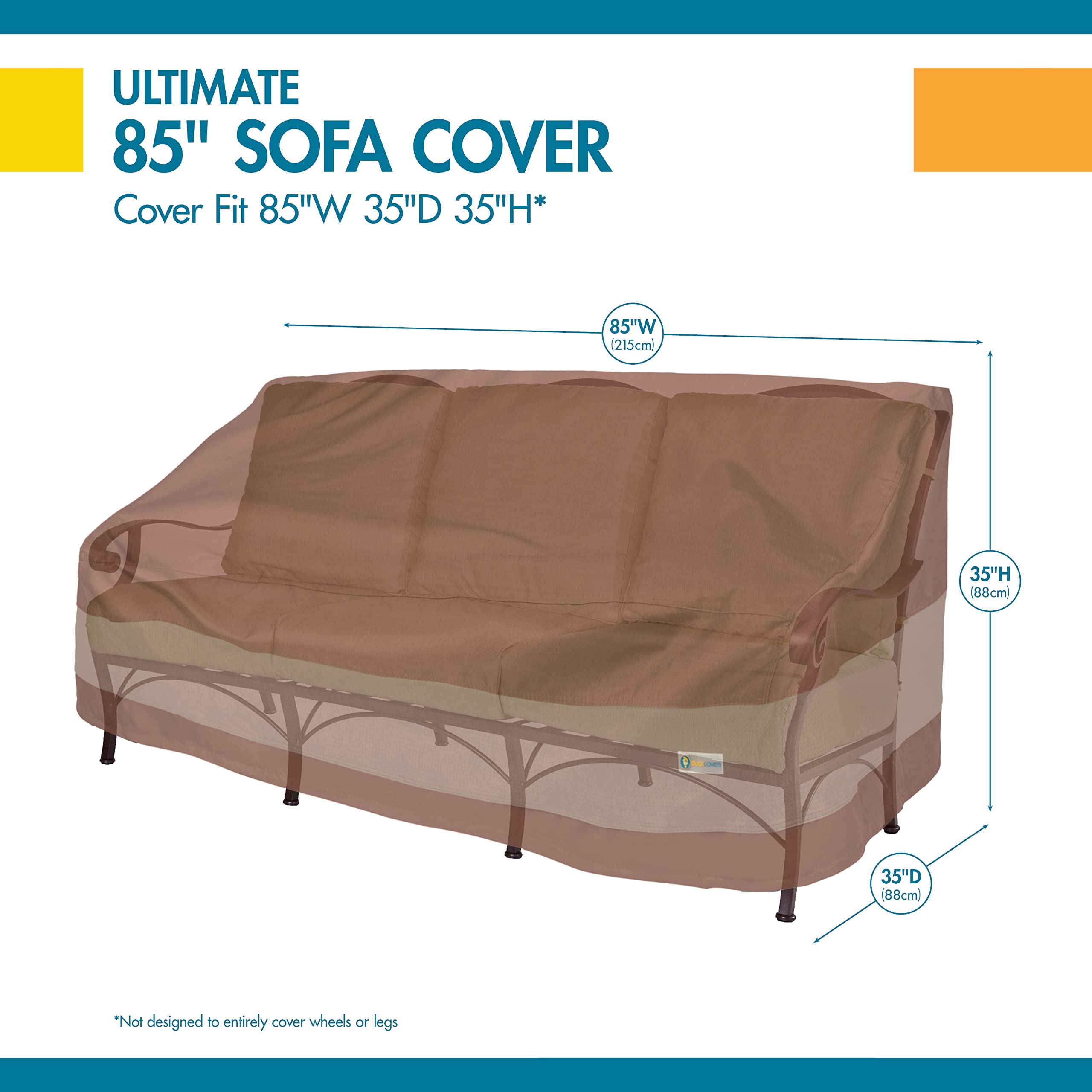 Duck Covers Ultimate Waterproof 87 Inch Patio Sofa Cover, Patio Furniture Covers