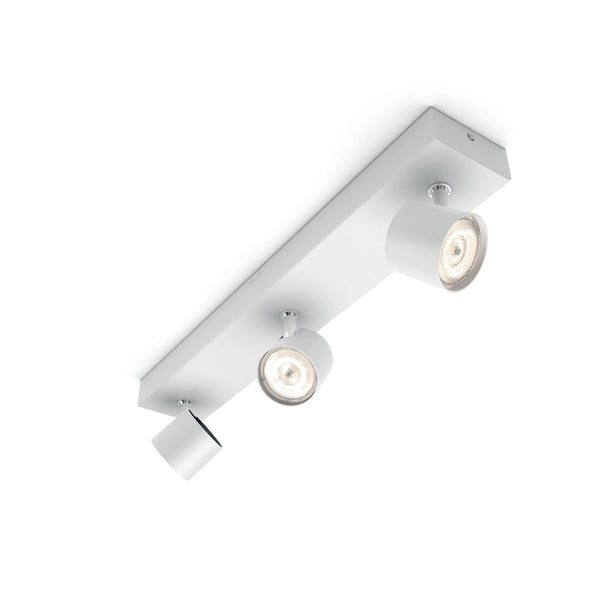 Philips myLiving Star WarmGlow Dimmable LED Spotlight, 3 x 4.5 W LED Light, Instant Start, Easy Installation - White