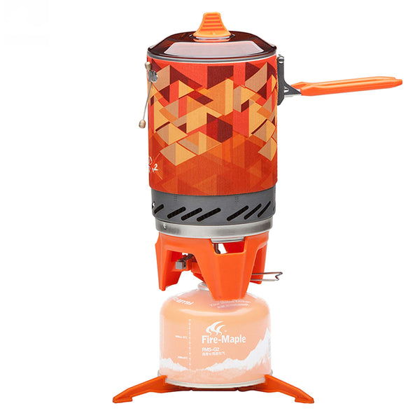 Fire-maple FMS-X2 Personal Cooking System Outdoor Hiking Camping Equipment Oven with Piezo Ignition POT Support & Stand for Outdoor Acitivities- Portable Propane Gas Stove Burner