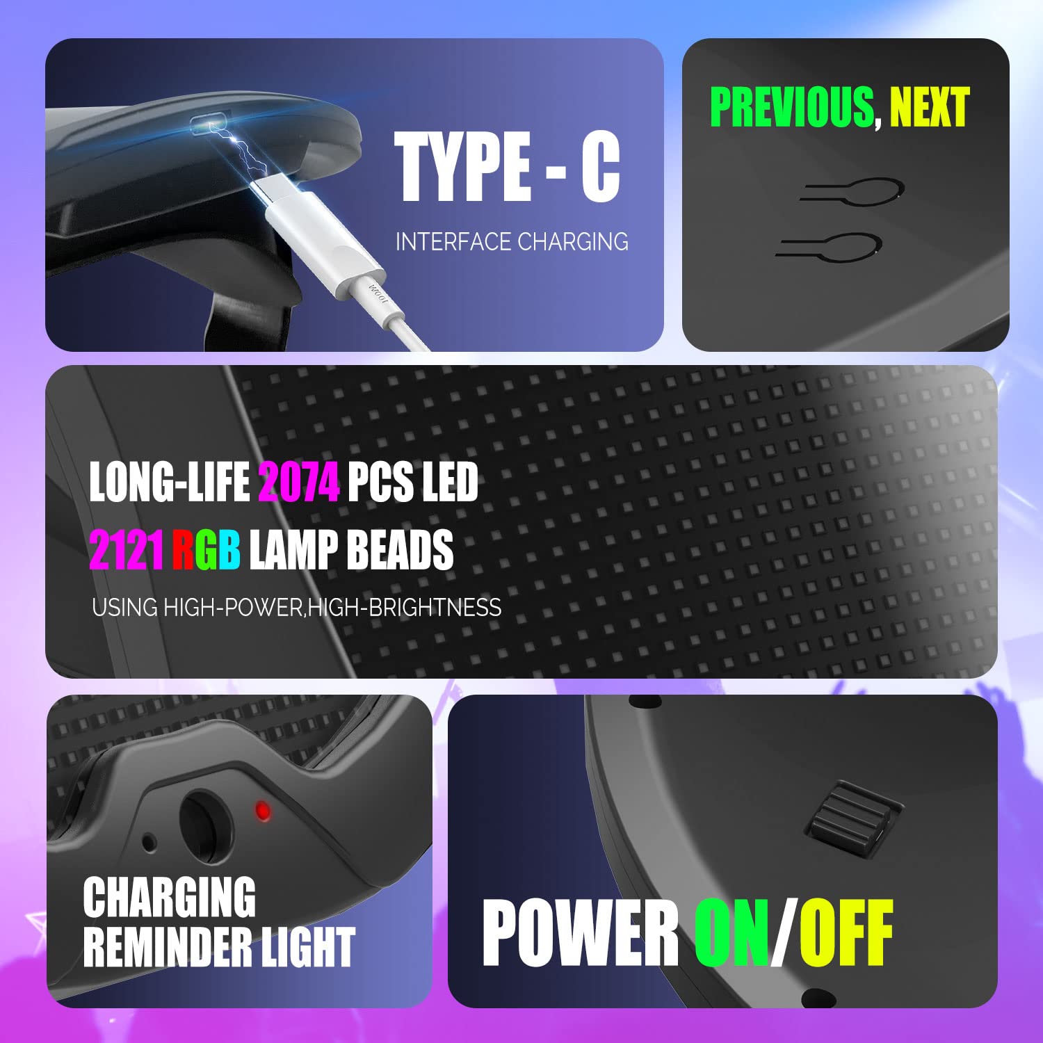 megoo LED Mask with Bluetooth Design Customized Programmable by APP,Halloween LED Luminous Mask for Costume Halloween DJ Masquerade Rave Cosplay Birthday Party