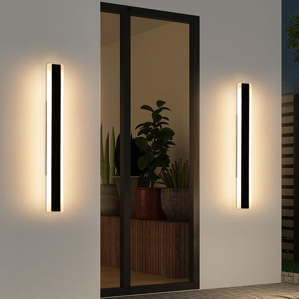 Mikeru 6500k Cool White Outdoor Wall Light, 150cm Modern Porch Wall Light, LED Vertical Long Acrylic Garden Fixture, IP65 Waterproof for Balcony, Living Room, Garage, Patio