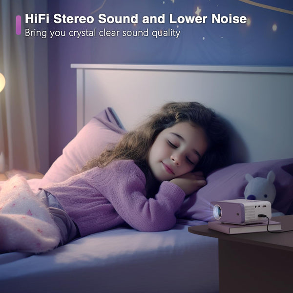 [Netflix Official & Auto Focus/Keystone] Smart Projector 4K Support, VOPLLS 25000L Native 1080P WiFi 6 Bluetooth Outdoor Projector, 50% Zoom Home Theater Movie Projectors for Bedroom/iOS/Android/PPT