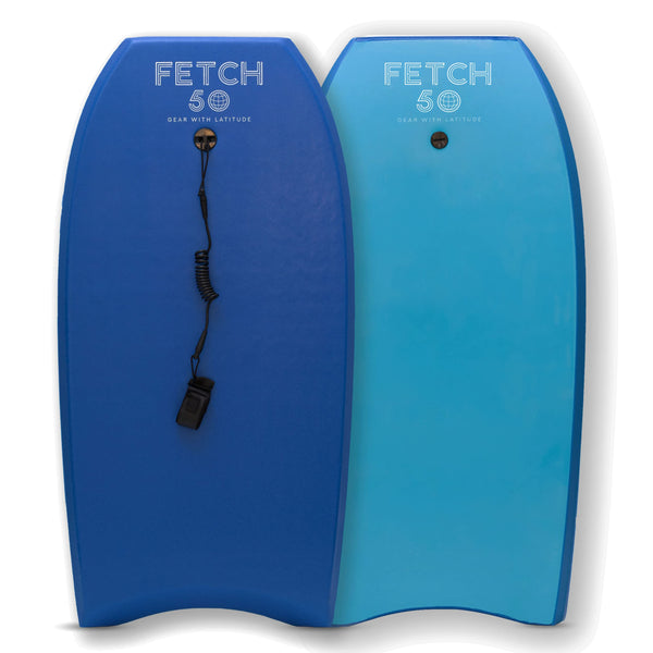 Fetch 50 40'' Performance Bodyboard with Stringer and Coiled Leash, Beginner to Intermediate