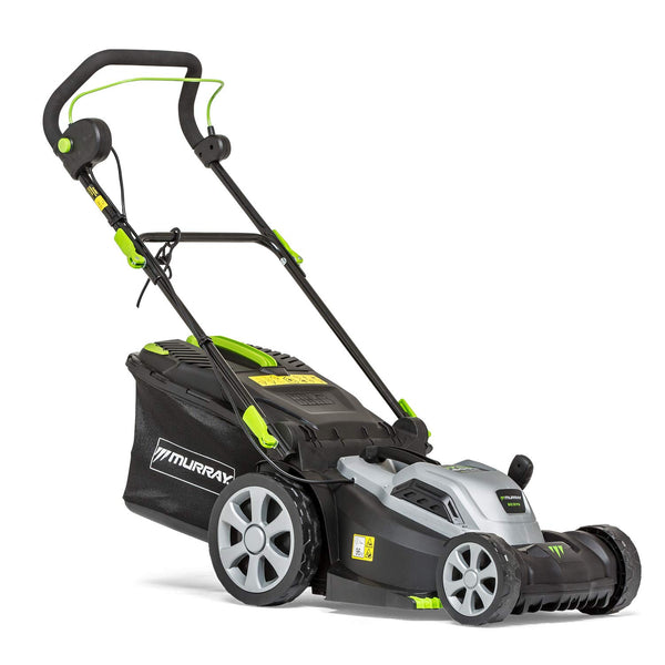 Murray Corded Electric Lawnmower 2-in-1 - Compact Lawn Mower 1200W/32cm with Grass Box 27L for Small Lawns - Ergonomic Soft Grip for Easy Grass Cutting, Overload Protection
