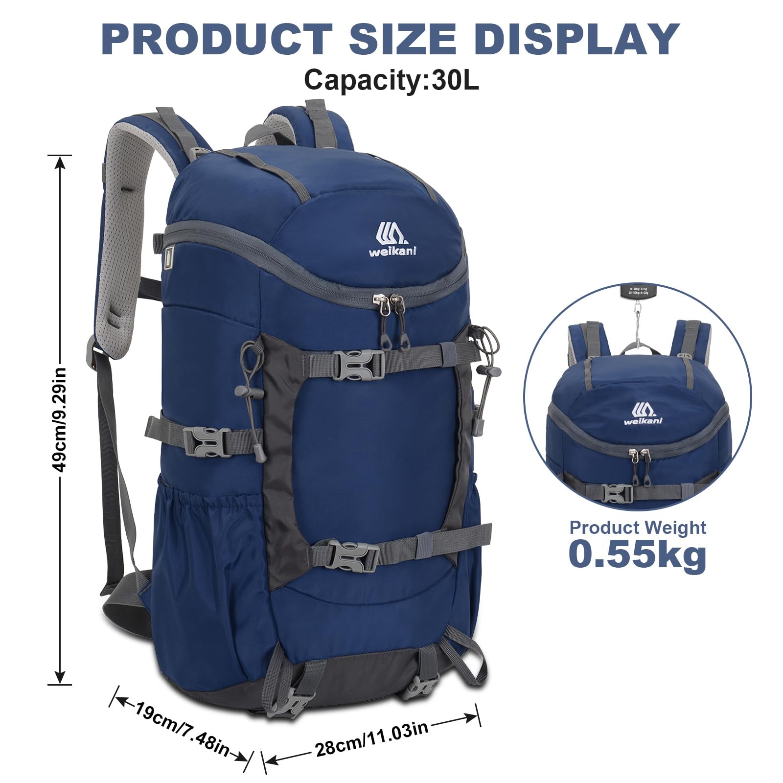 jianyana Hiking Backpack Waterproof 30L Foldable Rucksack Lightweight Camping Bag skiing climb mountains Camping Trekking Hiking Walking Cycling Climbing Outdoor Sports for Women Men